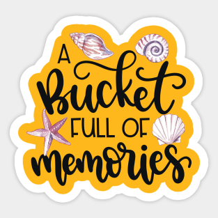 bucket full of memories water color Sticker